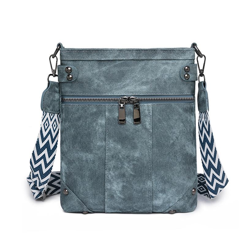 Dámská taška z měkké kůže Vintage taška přes rameno Vícekapsá velkokapacitní crossbody taška