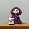 Ghost Festival Atmosphere Halloween Resin Figurine Purple Cloak  Statue  Home Decor Party Gift Collectible Gothic Home Decor
