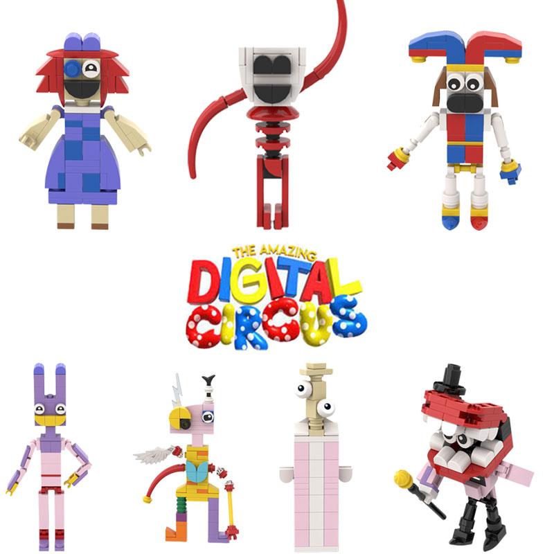 Amazing The Digital Circus Pomni Jax Building Block Figure Model Kids Diy Toy