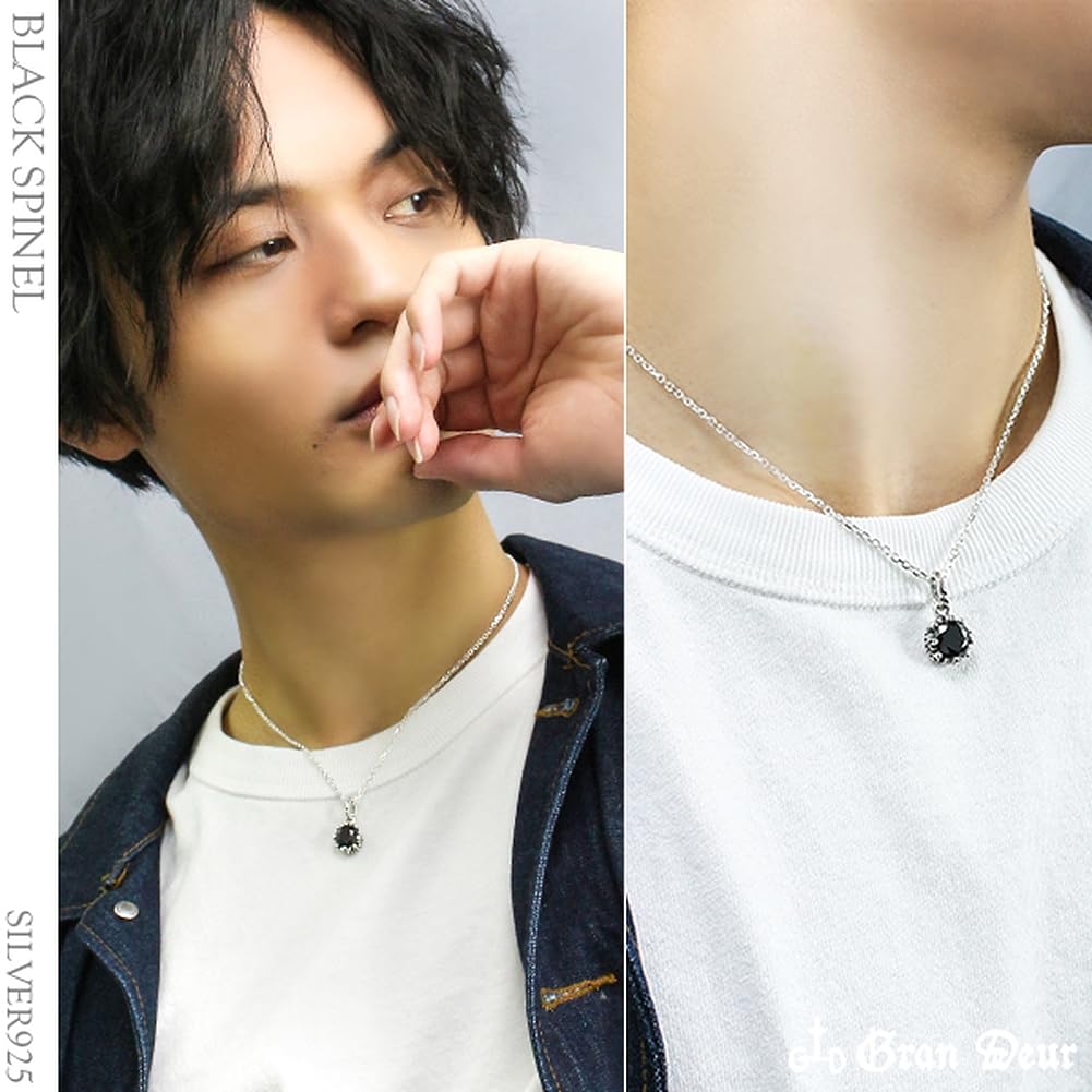 Shinjuku Gin No Kura Large 9mm Cubic Zirconia Pendant Top (Chain Not Included) Men's Silver 925 Crown-Shaped Single Stone Simple