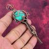 Malachite Gemstone Pendant Copper Wire Wrapped Pendant Handmade Antique Jewelry