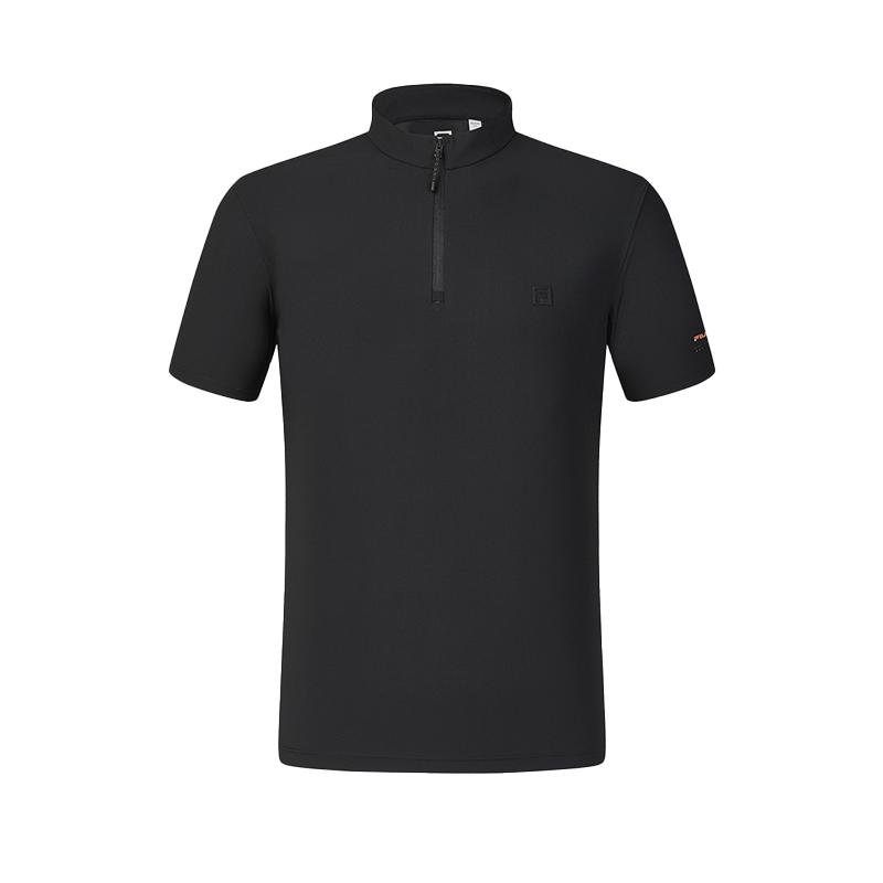 Fila Athletics Letter Casual Sports Daily Versatile Simple Comfortable Knitted Short Sleeve T-Shirt Men Tops A51M437102FBK
