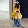 Girls' Ruffle Strappy Midi Dress - 2026 Summer Beach Style for Older Children