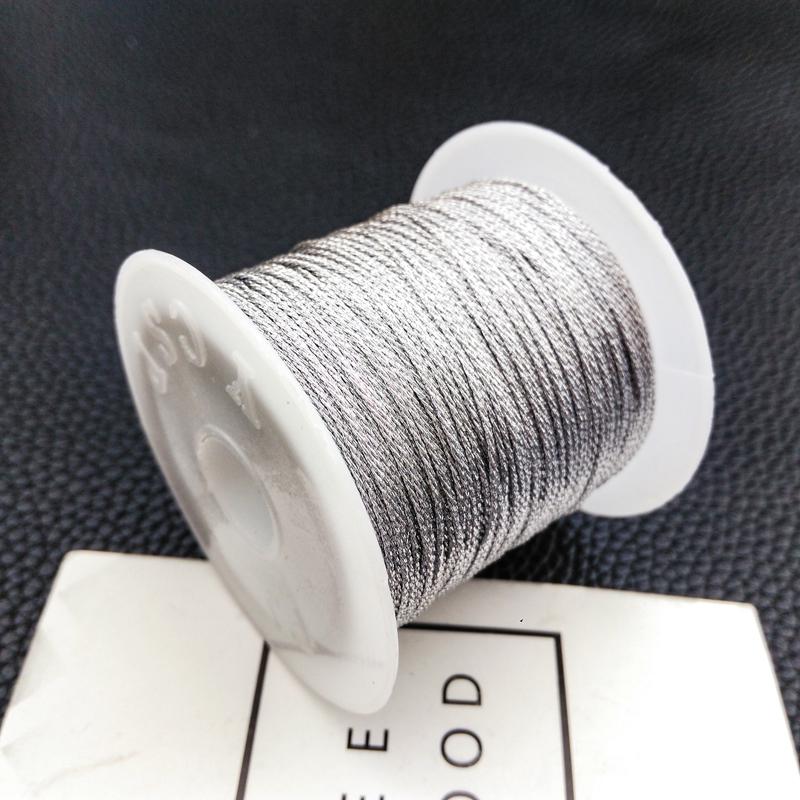 DIY Iridescent Gold & Silver Thread Core Yarn for Handmade Tassels, Bracelets, Necklaces, and Macrame.