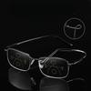 Memory Titanium Alloy Sun Transition Photochromic Progressive Reading Glasses Men Anti-blue Light Multifocal Presbyopia Glasses