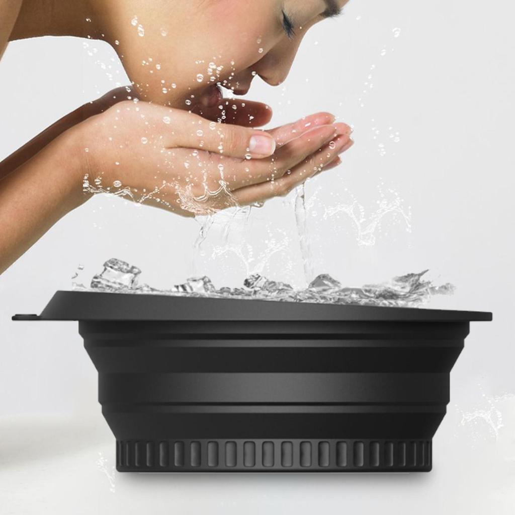 Silicone Facial Ice Bath Bowl Foldable Cold Ice Plunge Bowl Reusable Face Washing Basin For Icebath Facial Skin Care