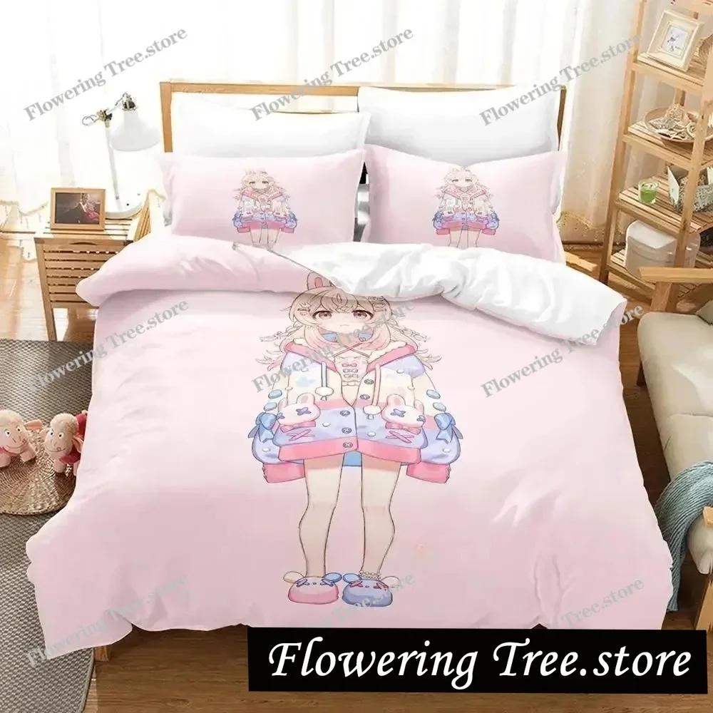 Kawaii Pipkin Pippa Bedding Set Single Twin Full Queen King Size Bed Set Adult Kid Bedroom Duvet Cover Sets Anime Bed Sheet Set