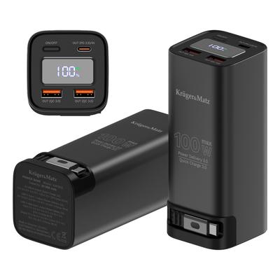 PowerBank Kruger&Matz 20000 mAh Li-pol 100W z funkcją QC oraz PD