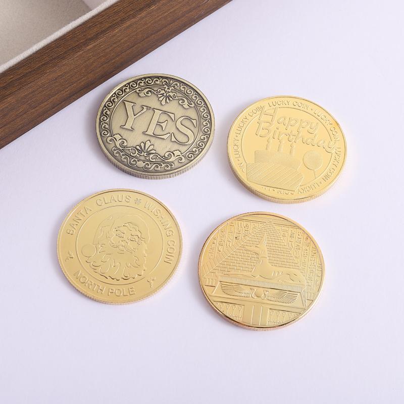 Yes or No Commemorative Coin Souvenir Non-currency Coins Game Prop Challenge Coins Christmas Collection