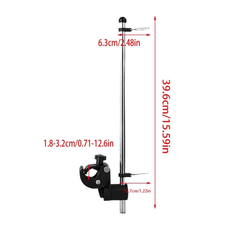 Marine-Schienenhalterung Fahnenmast Edelstahl Anti-Verhedderungs-Design Für Yachten und Boote Mit Verstellbarer Klemmenbasis