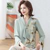 2025 Chic Chiffon Blouse for Middle-Aged & Elderly Women - Stylish Spring/Summer Base Layer Top