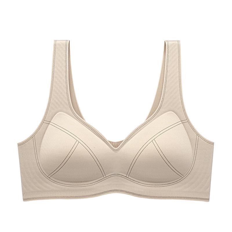 Cloud-Feel Women's Seamless Wireless Bra - Comfortable Medium-Thin Anti-Sag Vest Style with Fixed Cups