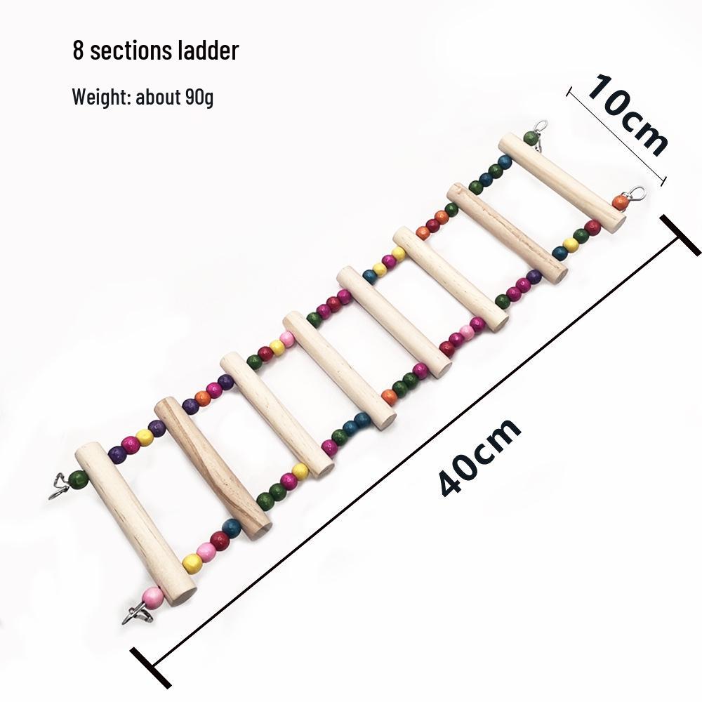 Colorful Bird Toys: Swing, Ladder, and Perch Set for Bird Cages