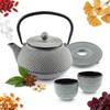 Cast Iron Kettle 0.8L With Infuser + 2 Cups Tea Set