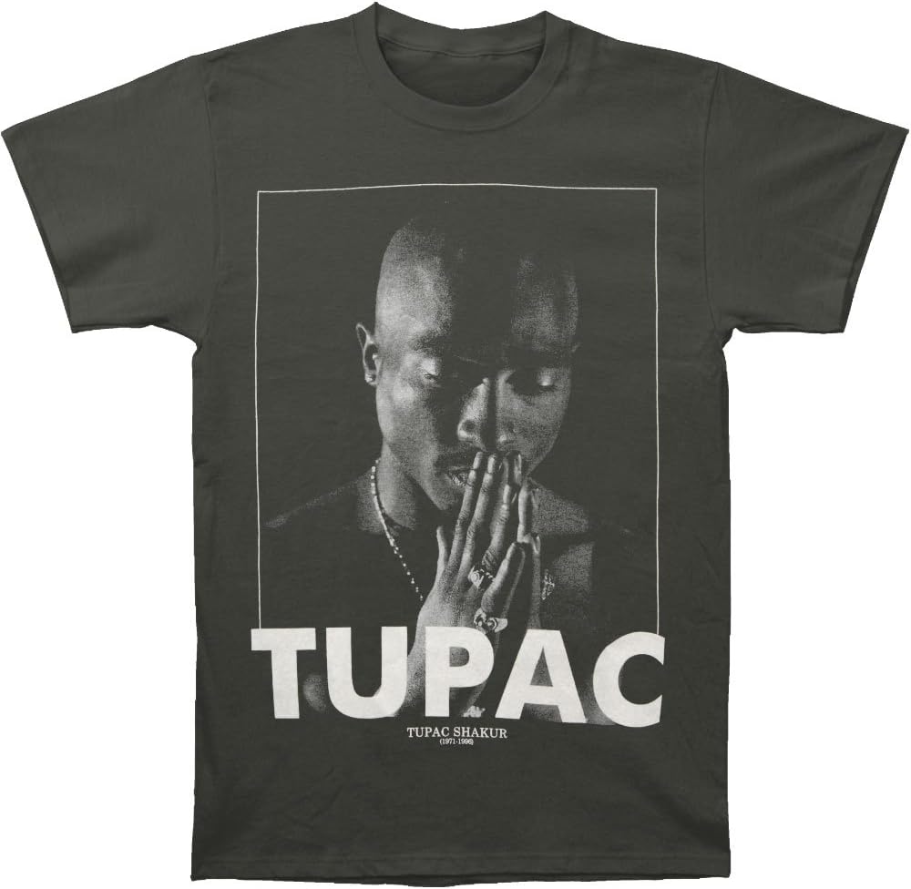 Tupac Men s Praying Charcoal HTHR T-Shirt Charcoal Heather XXL