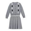 Betu Women's 2026 Spring Elegant Cardigan & Skirt Two-Piece Set