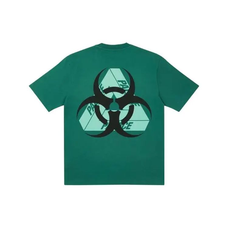 

Palace Bio Hazard Triangle Logo Short Sleeve T-Shirt Unisex Tops Green P20TS150