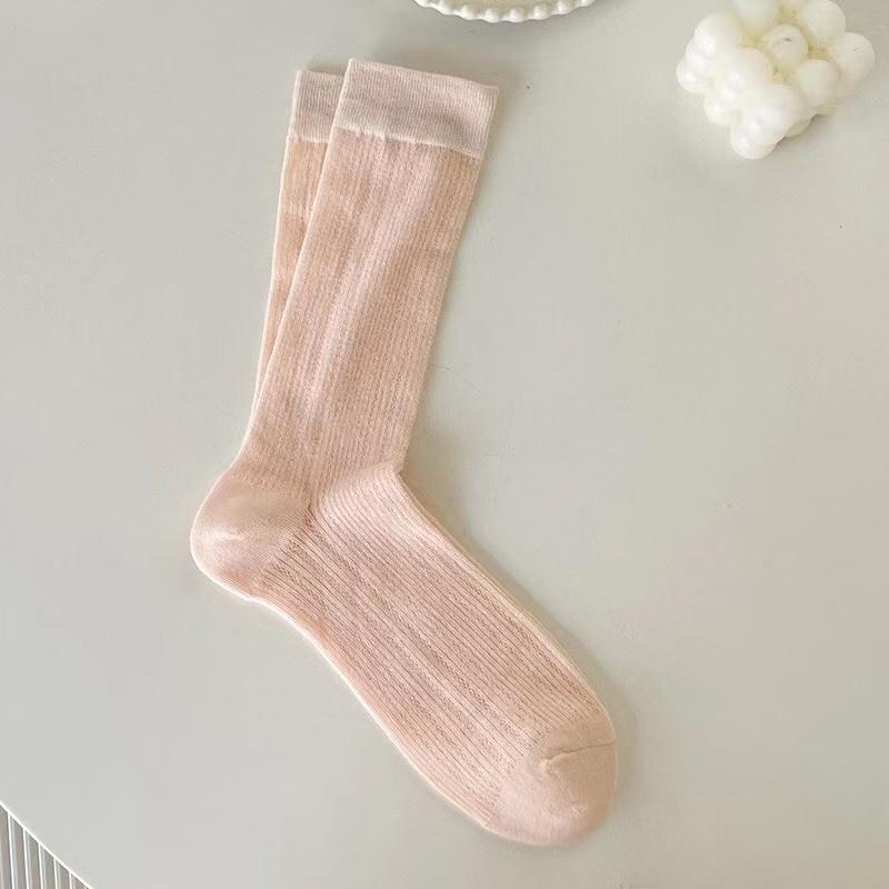 Ballet Inspired Milk White Me Mid-Calf Transparent Aosphere Sensation Home Comfort Stoings Women's