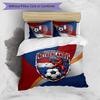 Netherlands Football Printed Bedding 3 Piece Set Cozy Breathable Bed Cover Set as Housewarming Holiday Gift