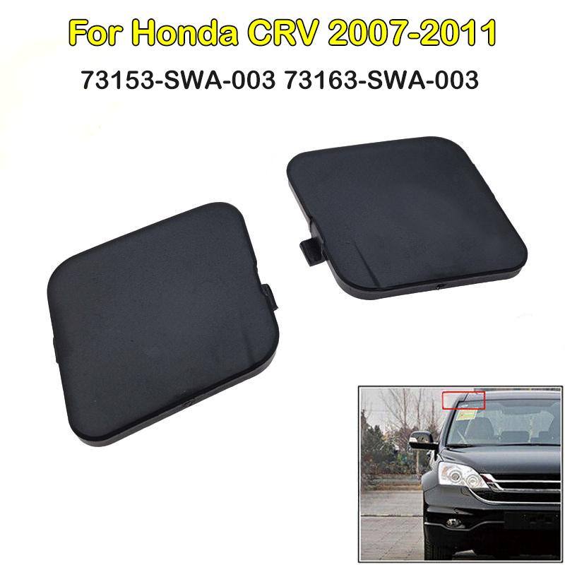 1 Pair 73163-SWA-003 73153-SWA-003 Windshield Side Garnish Lid Covers For Honda CRV CR-V 2007-2011 Black Plastic Decorative Cap