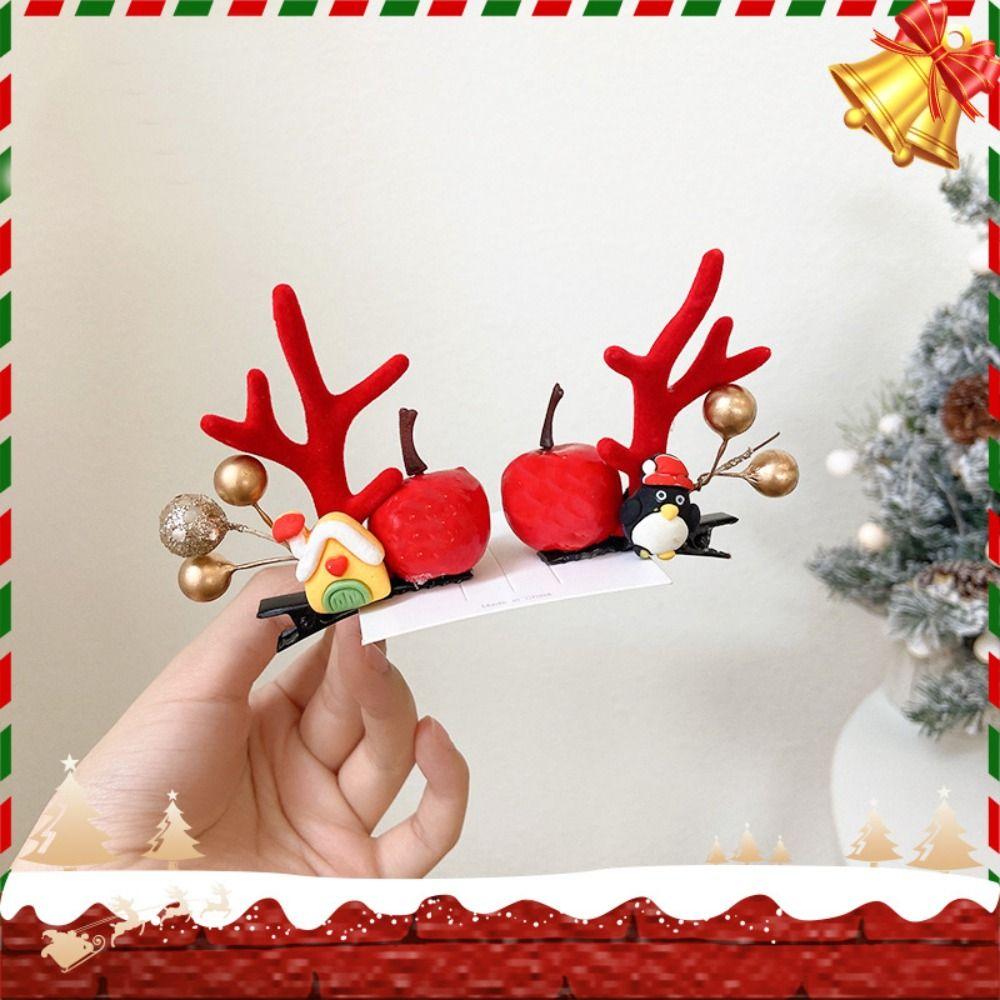 Kawaii Weihnachten Haarspangen Haaraccessoires Cartoon Haarspangen Haarnadel Geweih Haarnadel Weihnachten