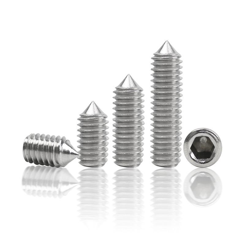 DIN914 Stainless Steel Pointed Tip Hex Headless Set Screw M2-M16