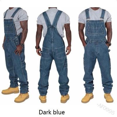 Men's Fashion Ripped Denim Overalls NK318