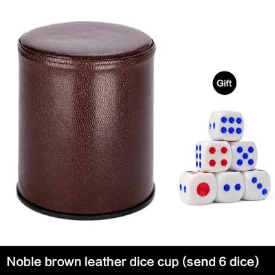 Stilvoller Würfelbecher-Shaker für KTV-Bars, Pub-Würfelspiele, TRPG-Casino-Spiel, Partyzubehör für Würfel, Brettspiele, Zubehör mit 6 Würfeln