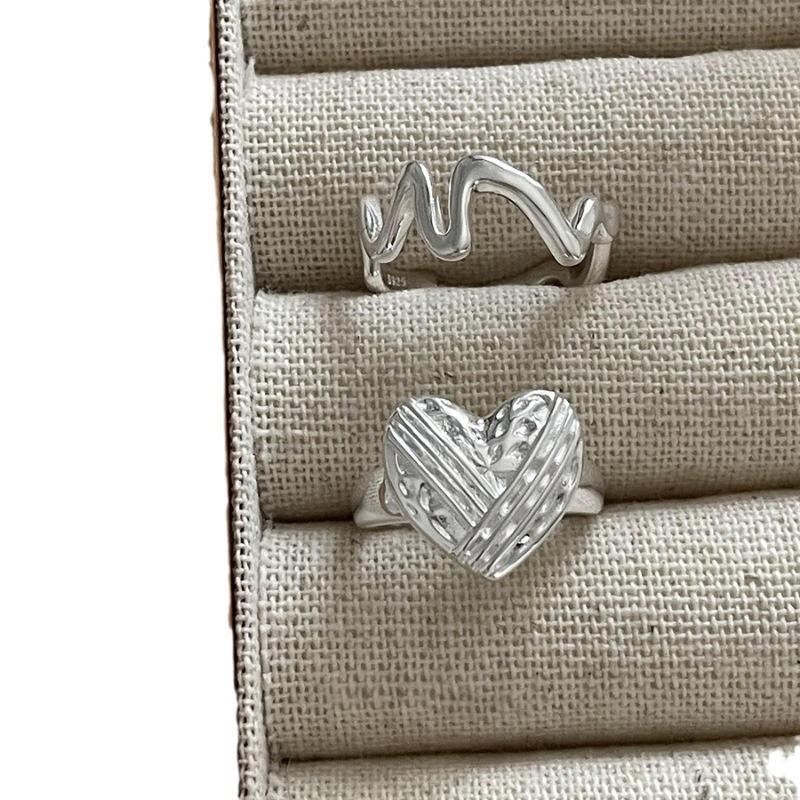 And Distinctive Fashionforward Geometric Heart Ring For Women Adjustable Copper Accessory