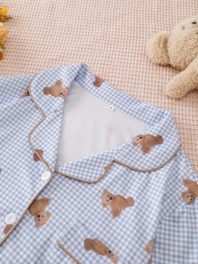 Grensoverschrijdende Nieuwe Stijl Pyjama Set met Lange Mouwen - Comfortabel, Ademend, Casual Kleding met Reverskraag, Geschikt voor Buiten of Thuis