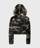 Badblood Cosmo11 Detachable Fur Hoodie Zip-Up - Green Camo