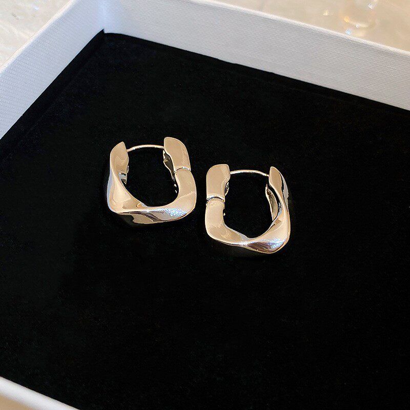 Fashion Multilayer Ring C- Shaped Stud Earrings for Women Minimalist Minority Design Earrings Fashionable Earrings Accessible Luxury Fancy