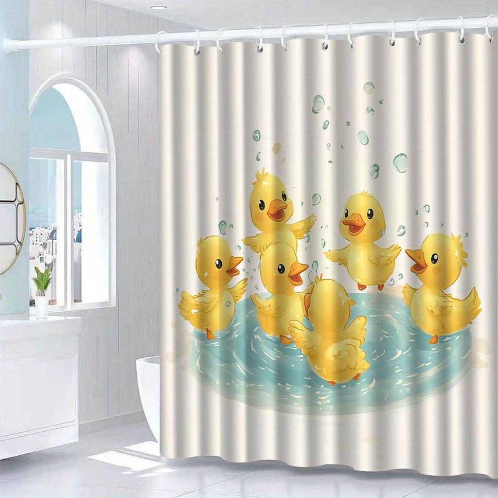 Ducky Delight Shower Curtain: Embrace the Fun Design, Soft Fabric, and Playful Vibes for Your Happy Bathroom