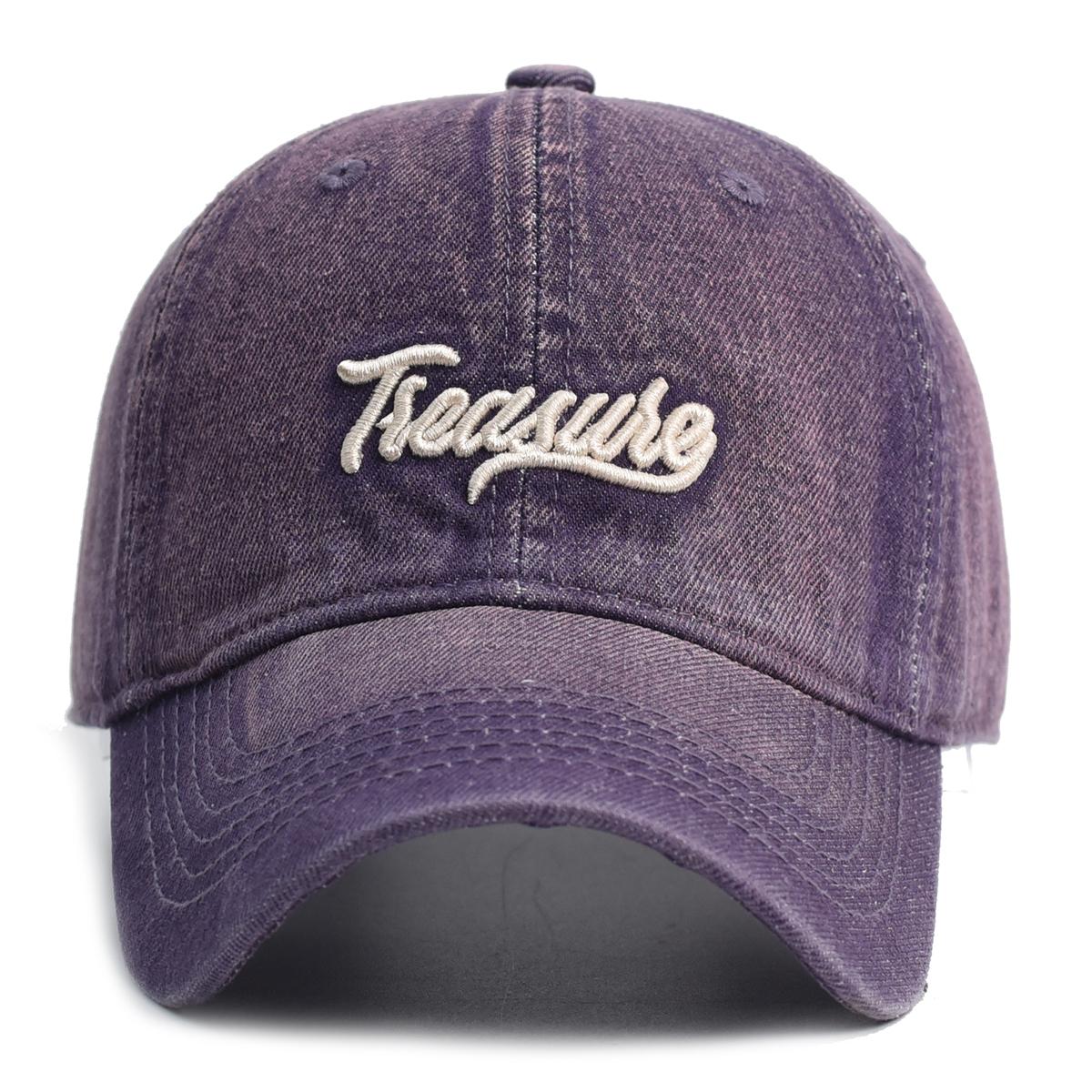 

Унисекс Джинсовые бейсболки с вышивкой букв Весна Осень Уличные Регулируемые Повседневные Шляпы Солнцезащитная Шляпа