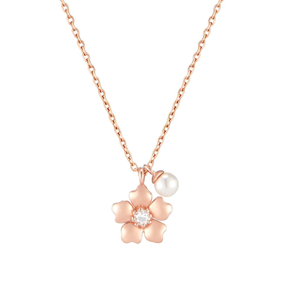 Paul Brial 14K Cherry Blossom Pearl Necklace Ptgn0088