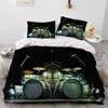 3D Drum Kit Music Instruments Comforter Bedding Set,Duvet Cover Bed Set Quilt Cover Pillowcase,King Queen Size Bedding Set Gift