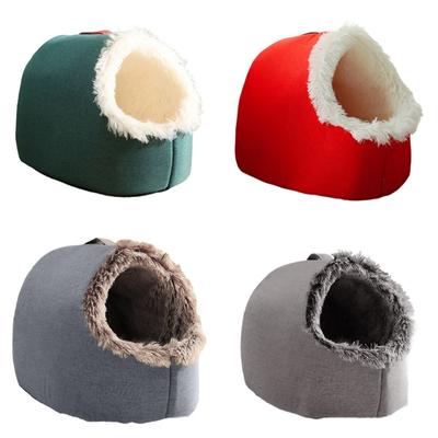 Comfortable Resting Bed Plush Enclosed Cats Nests Warm Cats Hideaways for Indoor Use In Winter