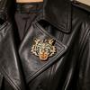 Broche Tête de Tigre Rugissante Or Argent Badge Animal Sac à Dos Broches Tigre Fête de Banquet