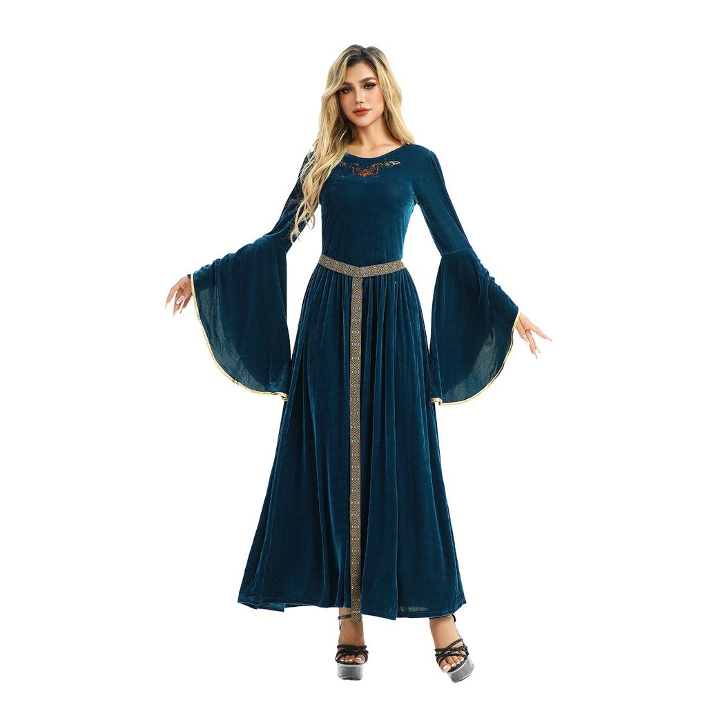 20.26 Million Halloween Costume Vintage Court Style European Farm Civilian Medieval Costume Renaissance Dress