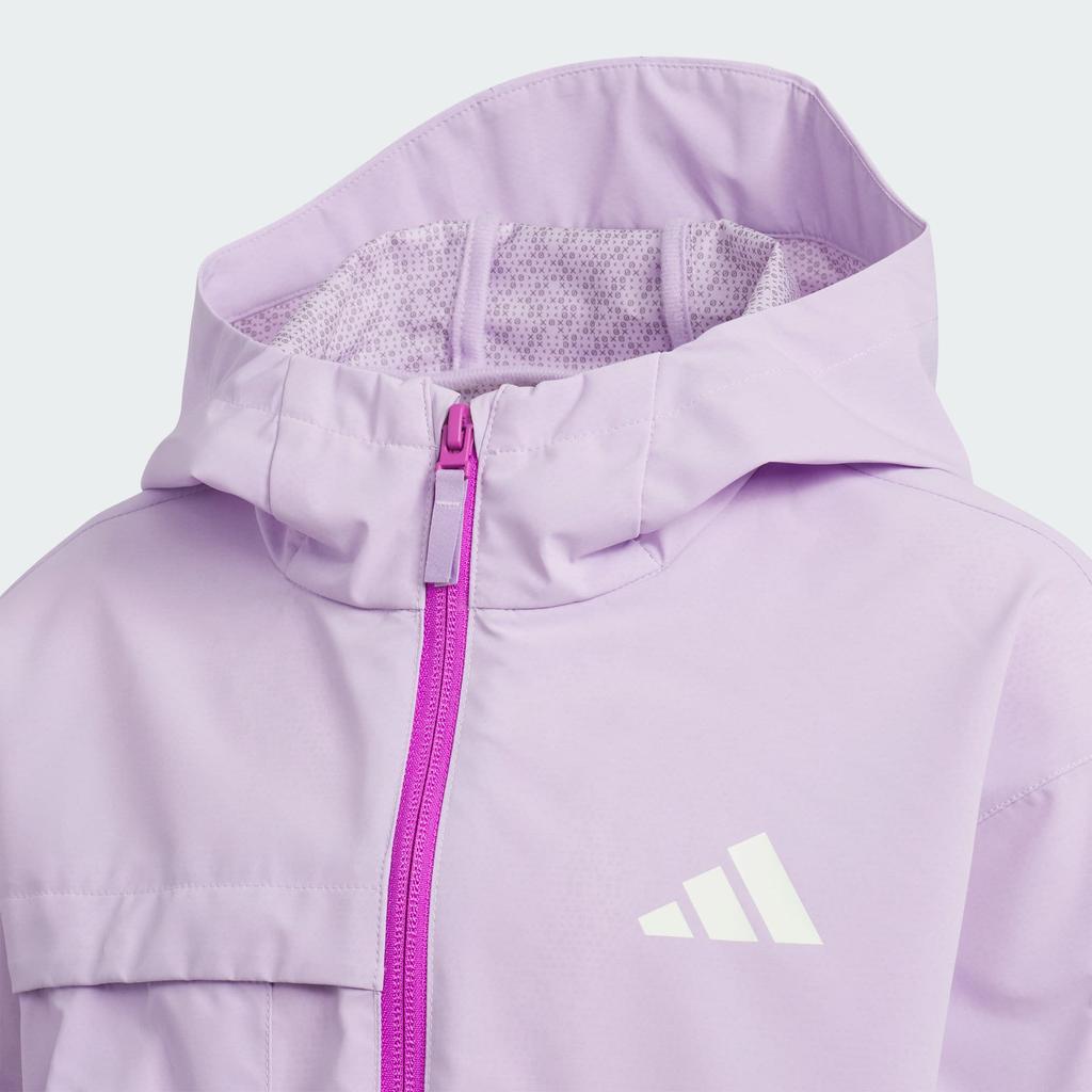 Adidas Sportswear Two-In-One Brand Logo Hooded Loose Zipper Jacket Set Kids Jackets KC5340
