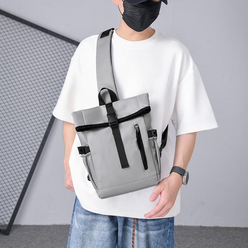 Men's Crossbody Bag Large Capacity Chest Bag Business Shoulder Bag