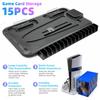 Cooling Stand for PS5 PS5 Slim PS5 Pro Compatible Console with Dual Controller Charger and RGB Light