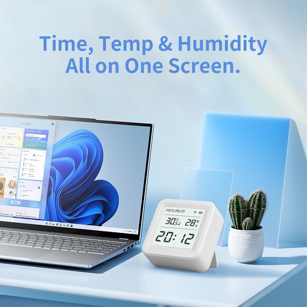 WiFi Temperature Sensor Indoor Thermometer and Hygrometer Tuya Smart Devices Smart Home Products Remote Monitoring