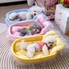 1set Cute Lace-Trimmed Pet Princess Bed For Winter - Soft Polyester Plush Oval for Small Dogs/Cats, Easy Assembly Indoor Use