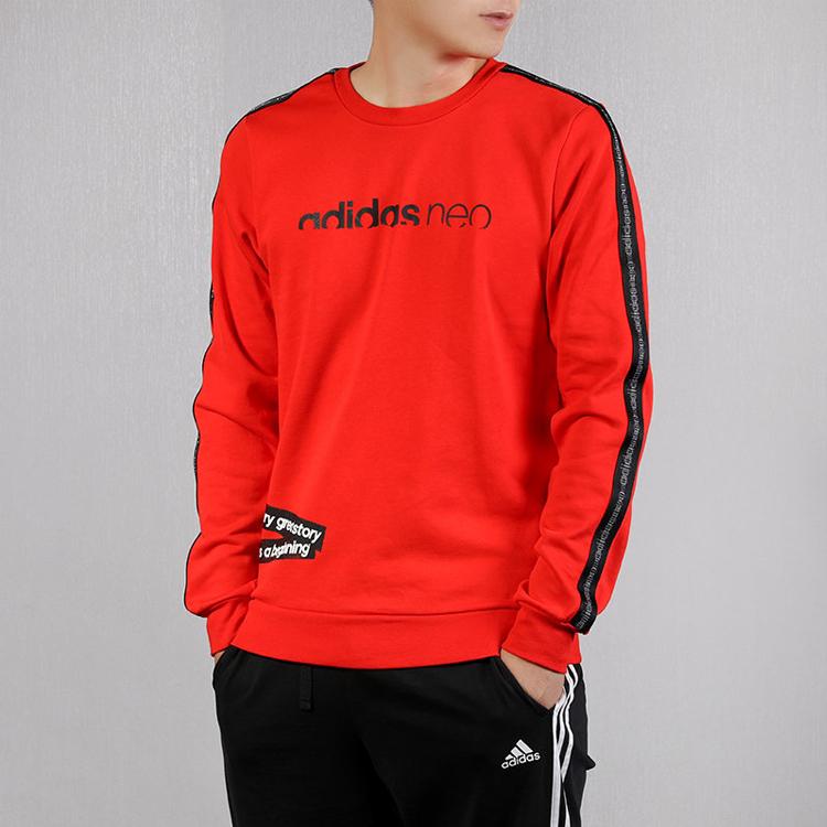 Adidas Neo UT Sweat Crewneck Pullover Sport Sweatshirt Men Sweatshirt Red EI4351