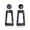 New Korean Heart Statement Drop Earrings  for Women Fashion Vintage Geometric Acrylic Dangle Hanging Earring Jewelry ear stu
