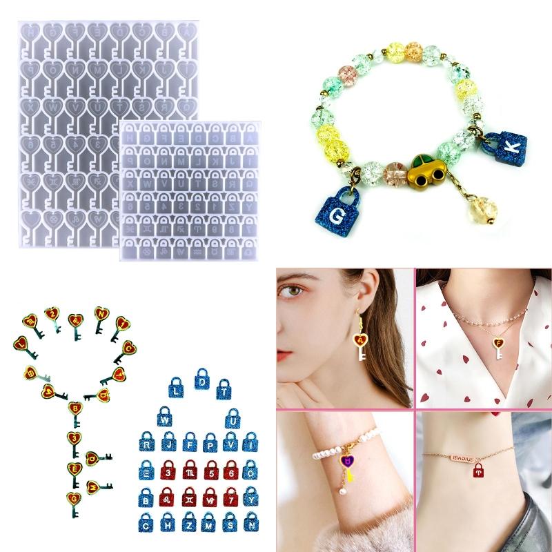 Number Alphabet Constellation Earrings Silicone Mold Crystal Epoxy Diy for Key Lock Pendant Jewelry Epoxy Mold for DIY C