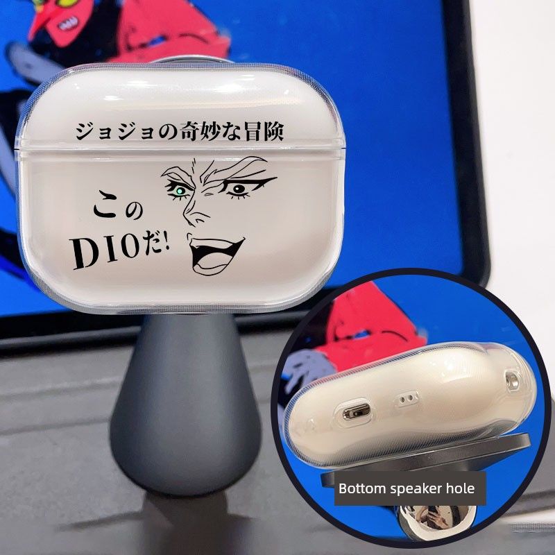 

All Cases Original Applicable to Apple AirPods 3rd Generation Pro 2nd Generation Earphone Case JoJo Earphone Sleeves Dio Protective Case Transparent Airpods Pro 2nd Generation