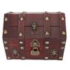 Treasure Chest Storage Box with Combination Lock Handcraft Exquisite Wood Treasure Box for Jewelry