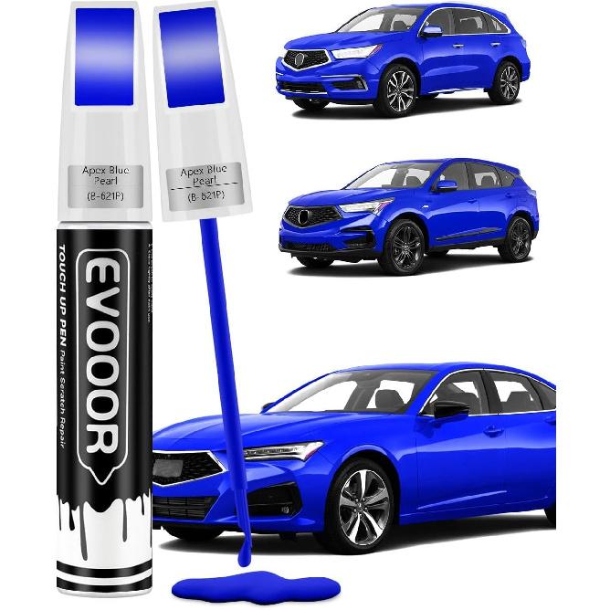 

Platinum White Pearl(NH-883P) Touch Up Paint Compatible with Acura Exact Match 2 in 1 Touch up Paint for Chips and Nicks Repair with 2pcs Disposable Apex Blue Pearl(B-621P)